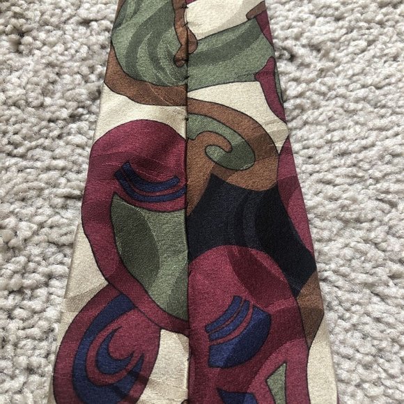 Urban Canvas MEN'S SILK Neck TIE BROWN BURGUNDY GREEN BLUE Brown 4 X 57 - Picture 6 of 9